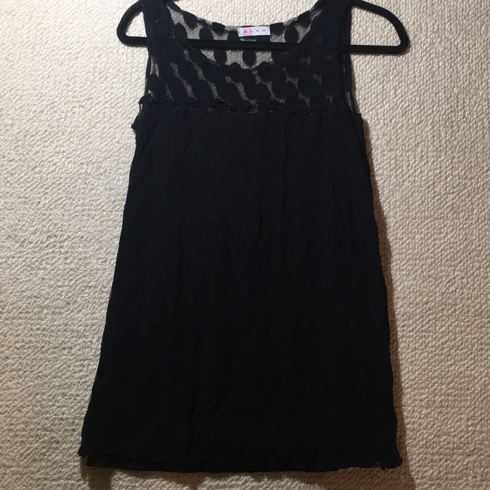 Fun black polka dot top